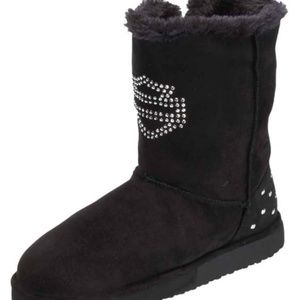 Harley Davidson Black Warm-Up Faux Fur Boots NWT